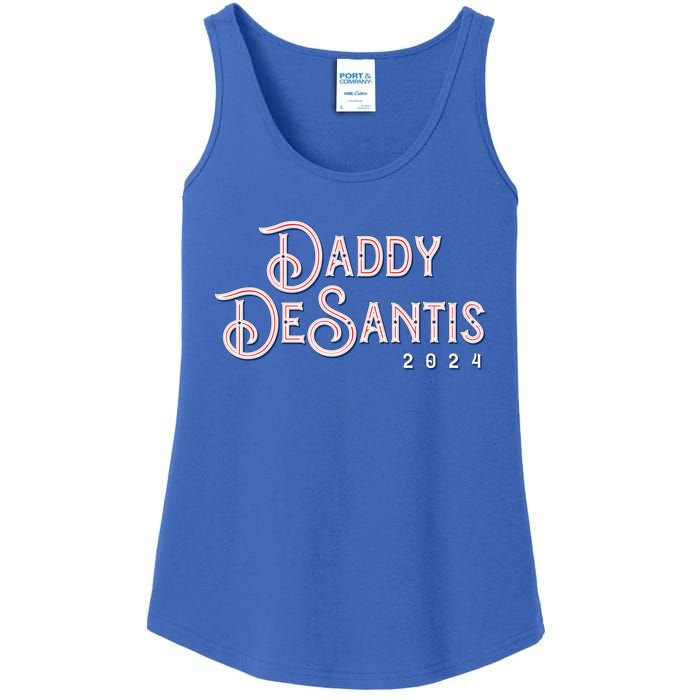 Daddy Desantis 2024 Retro Make America Florida Election Cute Gift Ladies Essential Tank