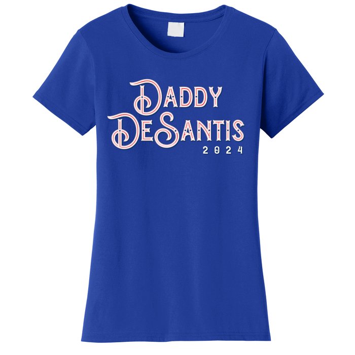 Daddy Desantis 2024 Retro Make America Florida Election Cute Gift Women's T-Shirt