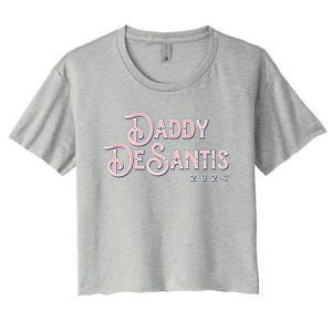 Daddy Desantis 2024 Retro Make America Florida Election Cute Gift Women's Crop Top Tee