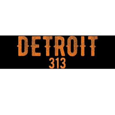 Design Detroit 313 Orange Text Apparel Bumper Sticker