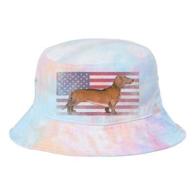 Dachshund Dog 4th Of July American Flag America Patriotic Tie Dye Newport Bucket Hat