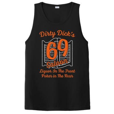 Dirty Dick's 69 Saloon Funny Gift Liquor In The Front Poker In The Rear PosiCharge Competitor Tank