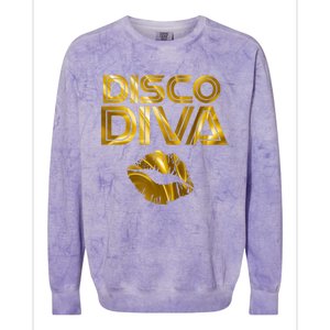 Disco Diva | 60s 70s 80s Costume Party Wear Outfit Tshirt Colorblast Crewneck Sweatshirt