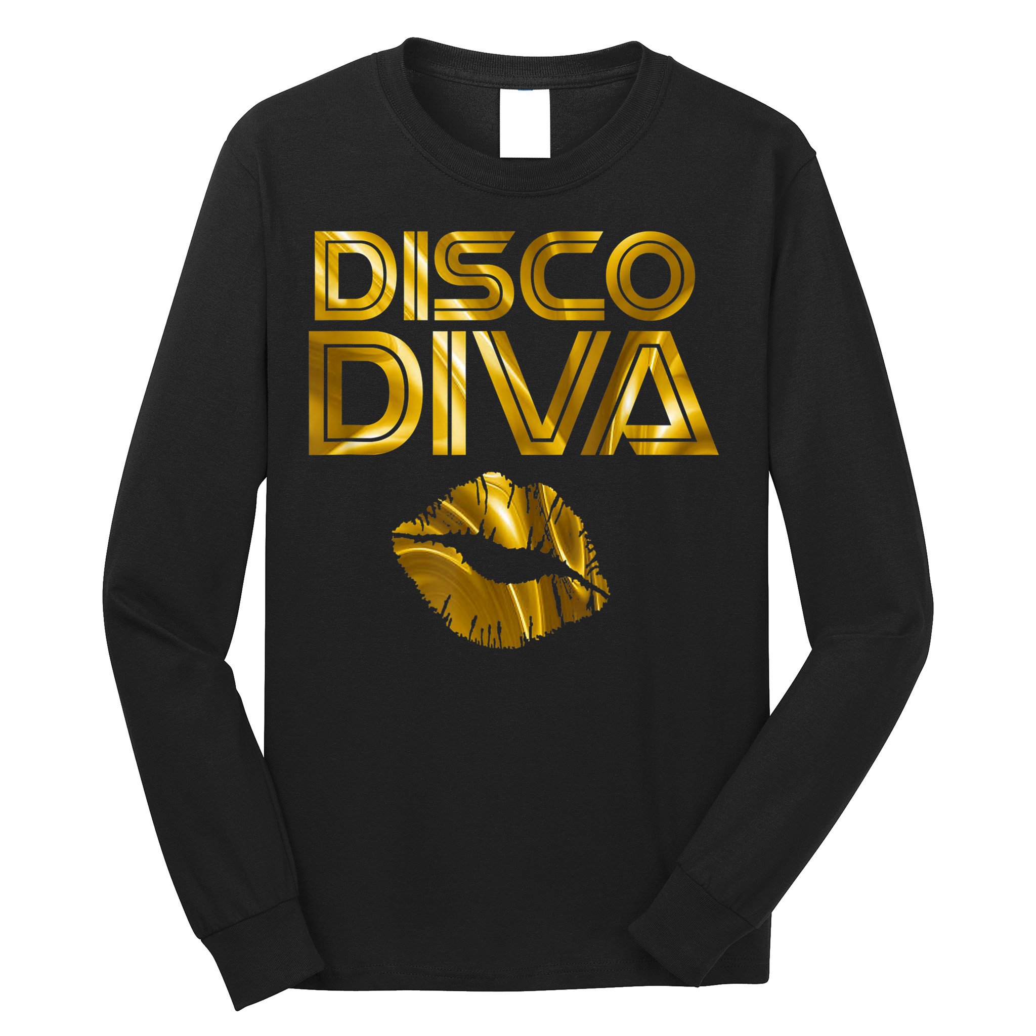 Disco Diva | 60s 70s 80s Costume Party Wear Outfit Tshirt Long Sleeve Shirt