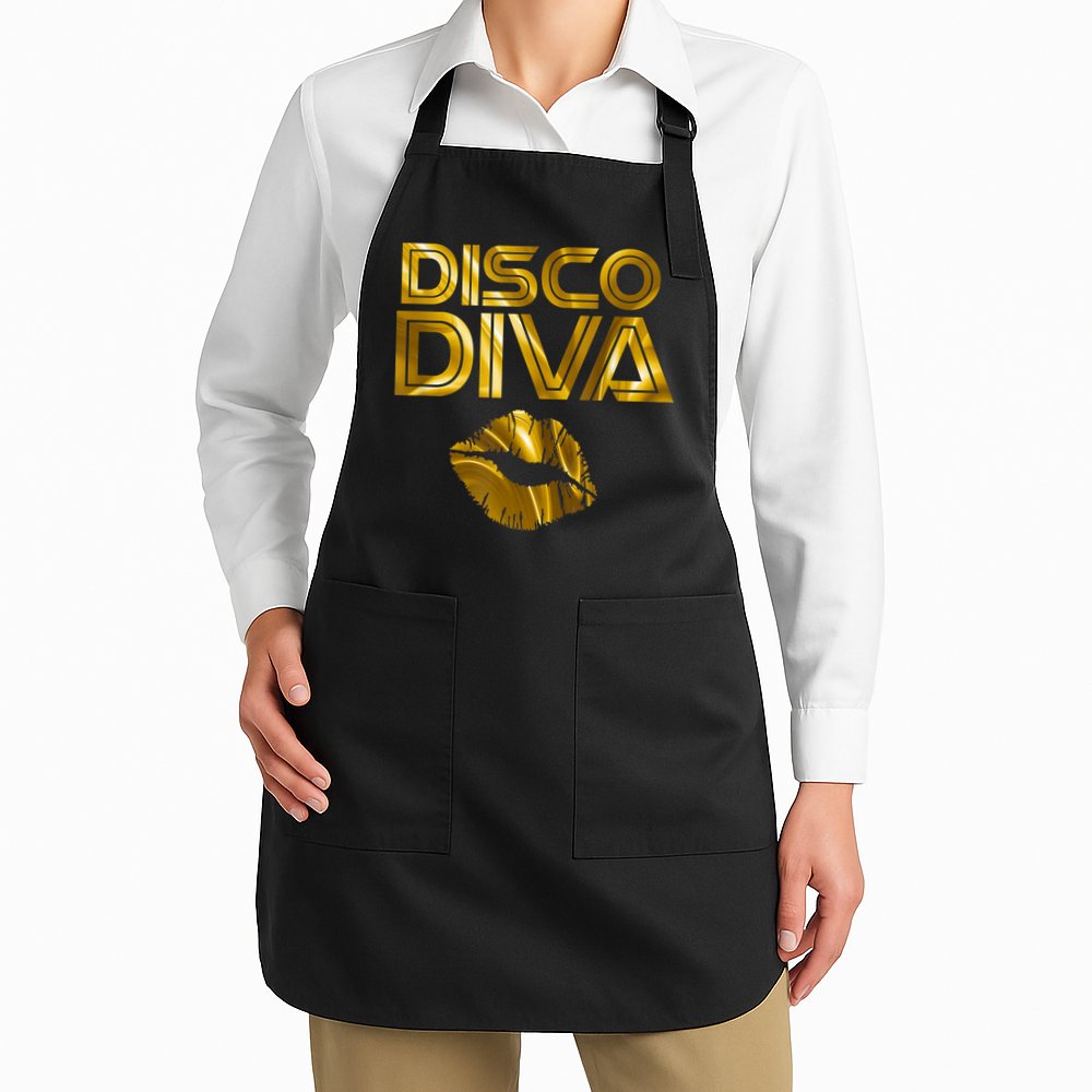 Disco Diva | 60s 70s 80s Costume Party Wear Outfit Tshirt Apron