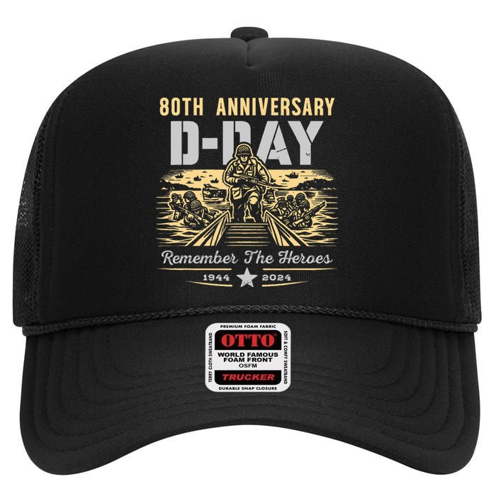 D Day 80th AnniversaryD Day 80th Anniversary High Crown Mesh Back Trucker Hat