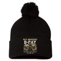 D Day 80th AnniversaryD Day 80th Anniversary Pom Pom 12in Knit Beanie