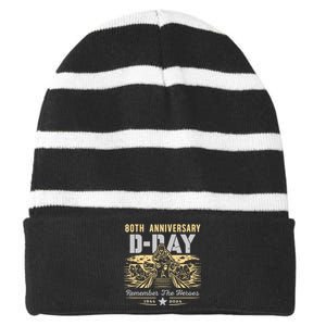 D Day 80th AnniversaryD Day 80th Anniversary Striped Beanie with Solid Band