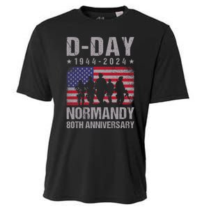 D Day 80th Anniversary 19442024 Normandy Us Flag D Day Cooling Performance Crew T-Shirt