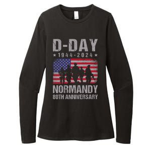 D Day 80th Anniversary 19442024 Normandy Us Flag D Day Womens CVC Long Sleeve Shirt