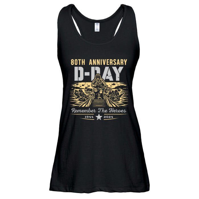 D Day 80th AnniversaryD Day 80th Anniversary Flag Ladies Essential Flowy Tank