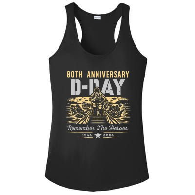 D Day 80th AnniversaryD Day 80th Anniversary Flag Ladies PosiCharge Competitor Racerback Tank