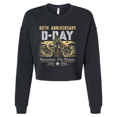 D Day 80th AnniversaryD Day 80th Anniversary Flag Cropped Pullover Crew