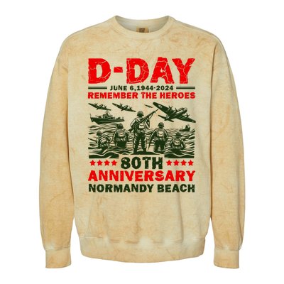 D Day 80th AnniversaryD Day 80th Anniversary Flag Colorblast Crewneck Sweatshirt