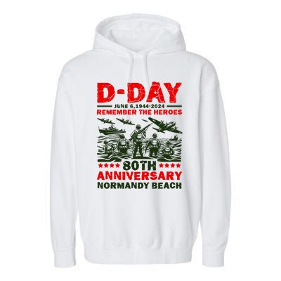 D Day 80th AnniversaryD Day 80th Anniversary Flag Garment-Dyed Fleece Hoodie