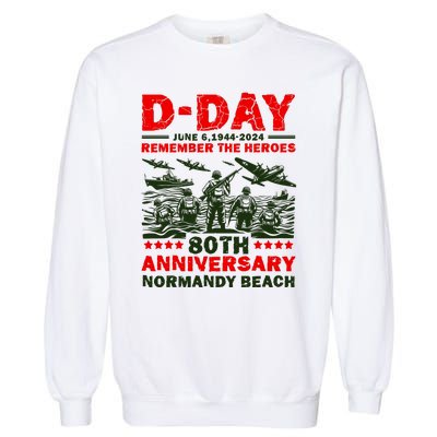 D Day 80th AnniversaryD Day 80th Anniversary Flag Garment-Dyed Sweatshirt