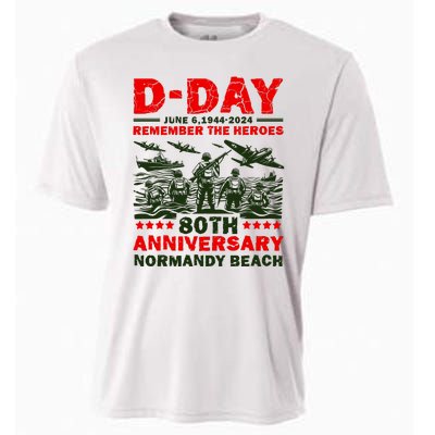 D Day 80th AnniversaryD Day 80th Anniversary Flag Cooling Performance Crew T-Shirt