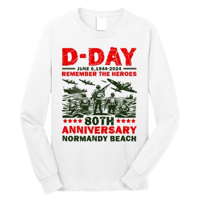 D Day 80th AnniversaryD Day 80th Anniversary Flag Long Sleeve Shirt