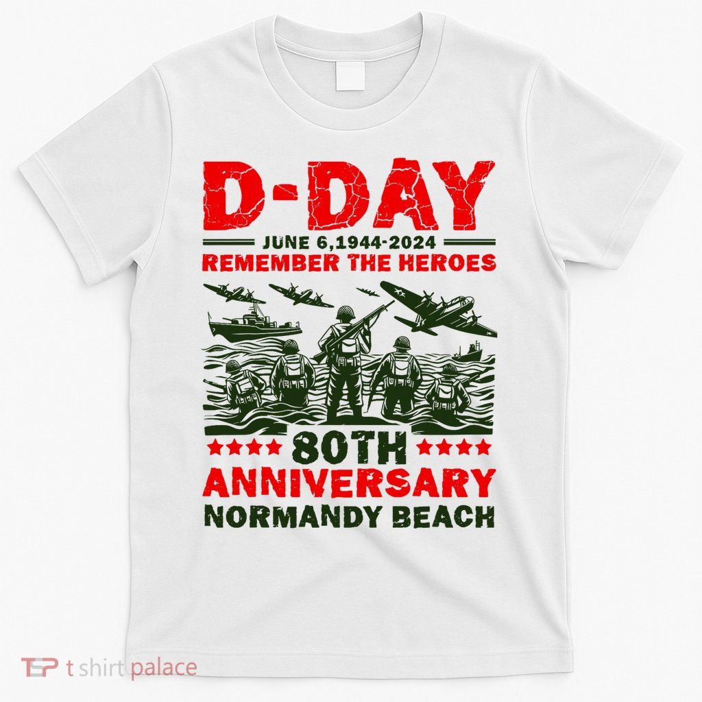 D Day 80th AnniversaryD Day 80th Anniversary Flag T-Shirt