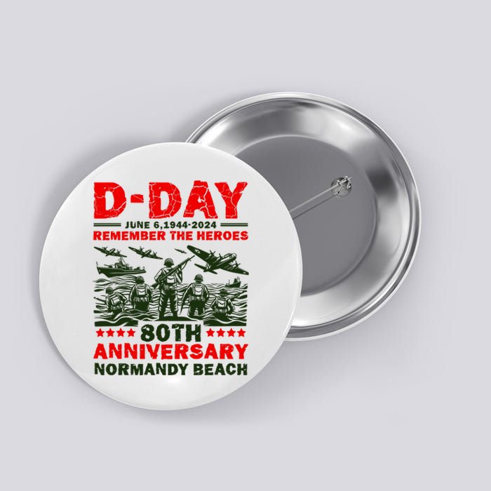 D Day 80th AnniversaryD Day 80th Anniversary Flag Button