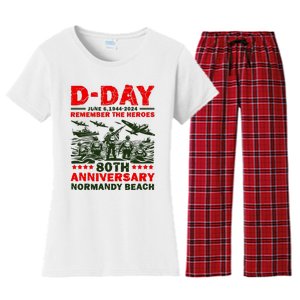 D Day 80th AnniversaryD Day 80th Anniversary Flag Women's Flannel Pajama Set