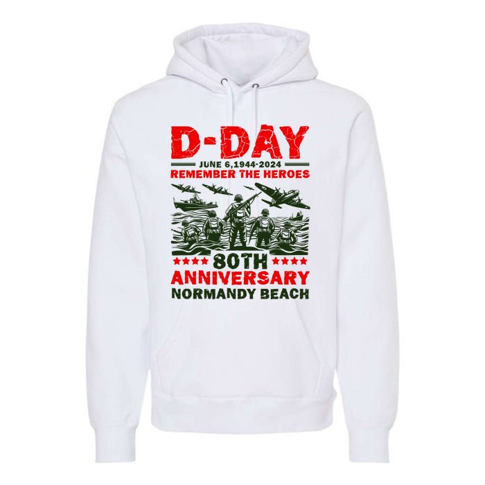 D Day 80th AnniversaryD Day 80th Anniversary Flag Premium Hoodie