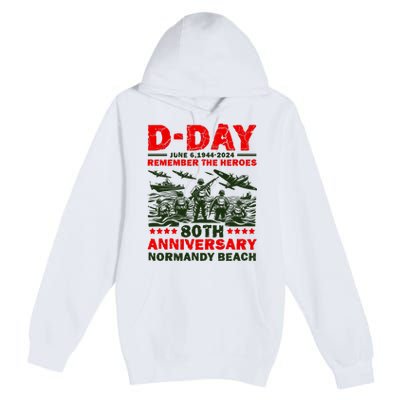 D Day 80th AnniversaryD Day 80th Anniversary Flag Premium Pullover Hoodie