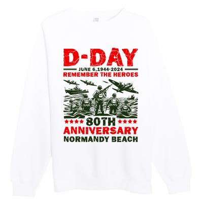 D Day 80th AnniversaryD Day 80th Anniversary Flag Premium Crewneck Sweatshirt