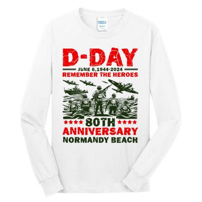 D Day 80th AnniversaryD Day 80th Anniversary Flag Tall Long Sleeve T-Shirt