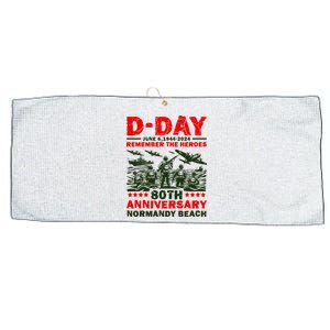 D Day 80th AnniversaryD Day 80th Anniversary Flag Large Microfiber Waffle Golf Towel