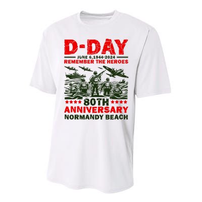 D Day 80th AnniversaryD Day 80th Anniversary Flag Performance Sprint T-Shirt