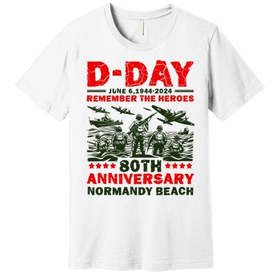 D Day 80th AnniversaryD Day 80th Anniversary Flag Premium T-Shirt