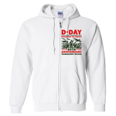 D Day 80th AnniversaryD Day 80th Anniversary Flag Full Zip Hoodie