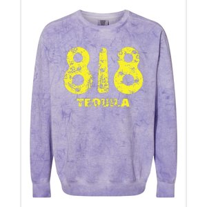 Drinking Design 818 Tequila Wine Lover Grunge Colorblast Crewneck Sweatshirt