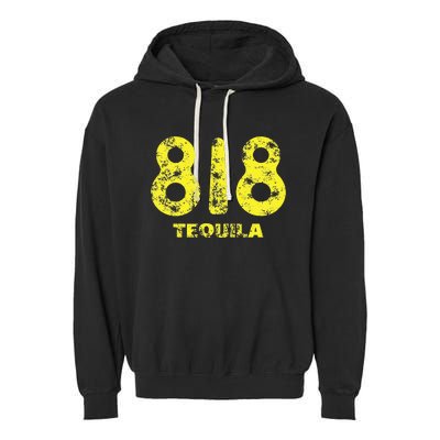 Drinking Design 818 Tequila Wine Lover Grunge Garment-Dyed Fleece Hoodie