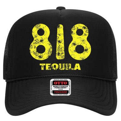 Drinking Design 818 Tequila Wine Lover Grunge High Crown Mesh Back Trucker Hat