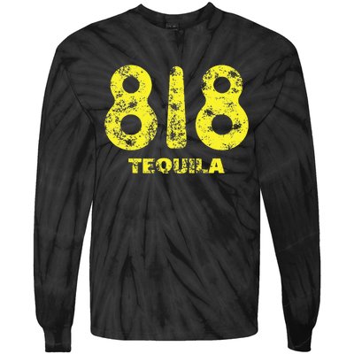 Drinking Design 818 Tequila Wine Lover Grunge Tie-Dye Long Sleeve Shirt