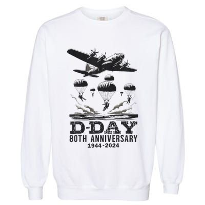 D Day 80th Anniversary Fathers Day Garment-Dyed Sweatshirt