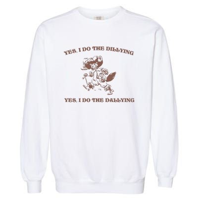 Dillying Dallying 90s Retro Graphic Garment-Dyed Sweatshirt