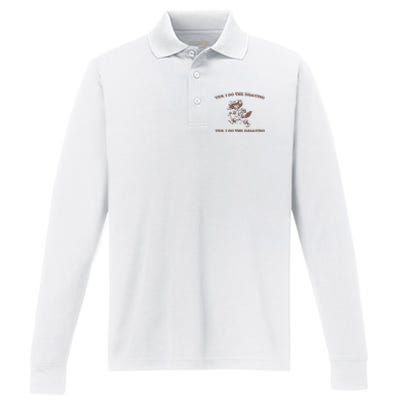 Dillying Dallying 90s Retro Graphic Performance Long Sleeve Polo