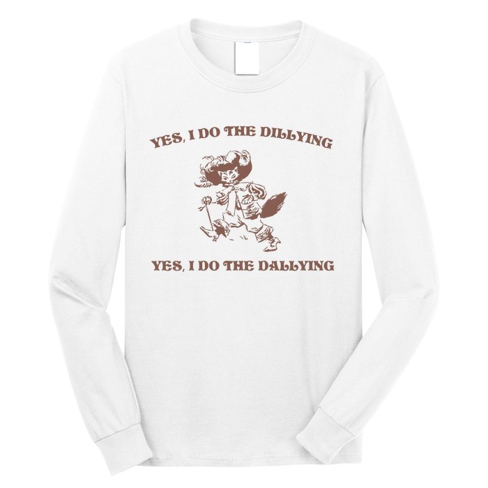 Dillying Dallying 90s Retro Graphic Long Sleeve Shirt