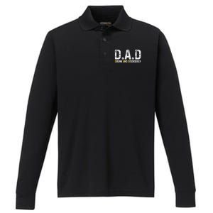 Dad Drunk And Disorderly Performance Long Sleeve Polo