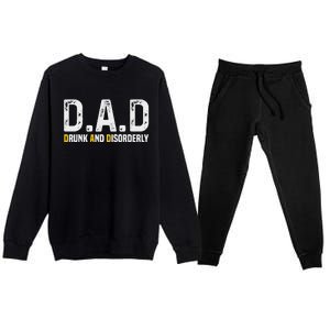 Dad Drunk And Disorderly Premium Crewneck Sweatsuit Set