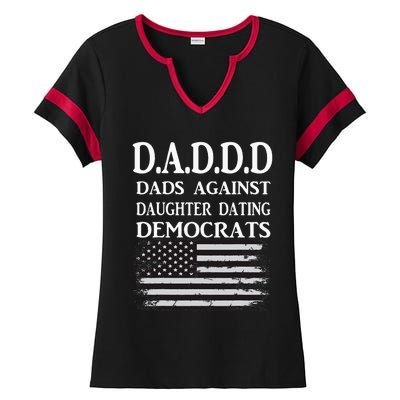 Daddd Dads Against Daughter Dating Democrats Ladies Halftime Notch Neck Tee