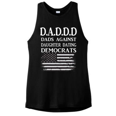 Daddd Dads Against Daughter Dating Democrats Ladies PosiCharge Tri-Blend Wicking Tank