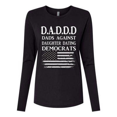 Daddd Dads Against Daughter Dating Democrats Womens Cotton Relaxed Long Sleeve T-Shirt