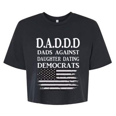 Daddd Dads Against Daughter Dating Democrats Bella+Canvas Jersey Crop Tee