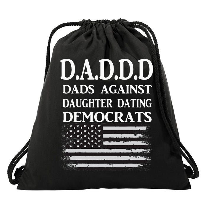 Daddd Dads Against Daughter Dating Democrats Drawstring Bag