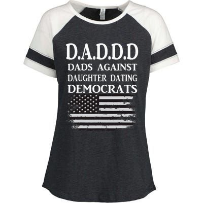 Daddd Dads Against Daughter Dating Democrats Enza Ladies Jersey Colorblock Tee