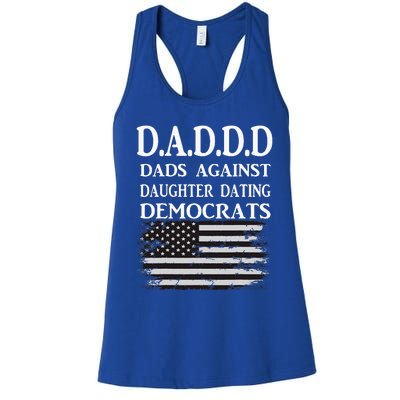 Daddd Dads Against Daughter Dating Democrats Women's Racerback Tank